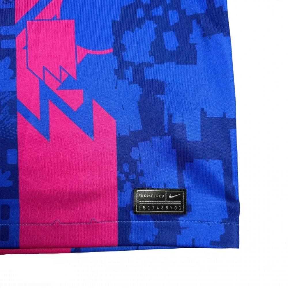 Nike FC Barcelona 2021-22 Champions League Home Jersey Youth XL Blue Pink DB6241